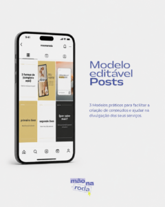 modelo editável para criação de publicações nas redes sociais